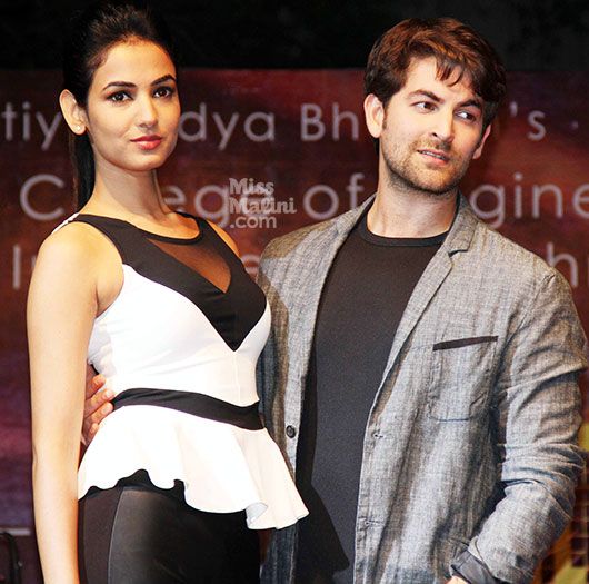 Sonal Chauhan and Neil Nitin Mukesh at Bhavans college