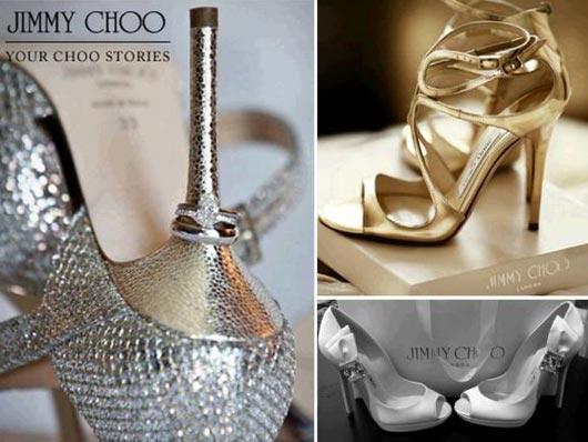 Bridal heels by Jimmy Choo (photo courtesy | jenniferlynnevents.com)