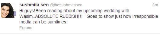 Sushmita Sen's tweet