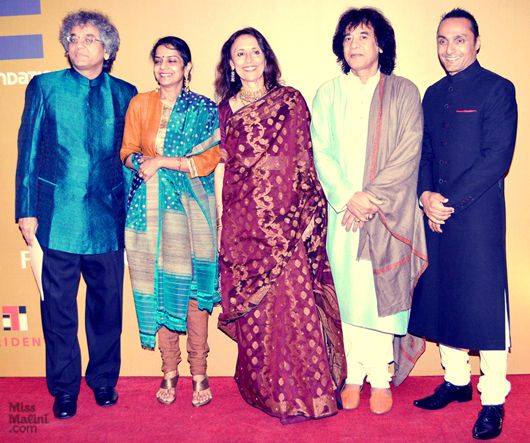 Taufique Qureshi, Geetika Qureshi, Antonia Hussain, Zakir Hussain and Rahul Bose at the “EQUATION 2013 – A Fundraiser FOR EQUALITY” on March 1, 2013