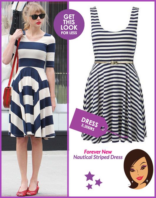 Get This Look for Less: Taylor Swift’s Nautical Dress