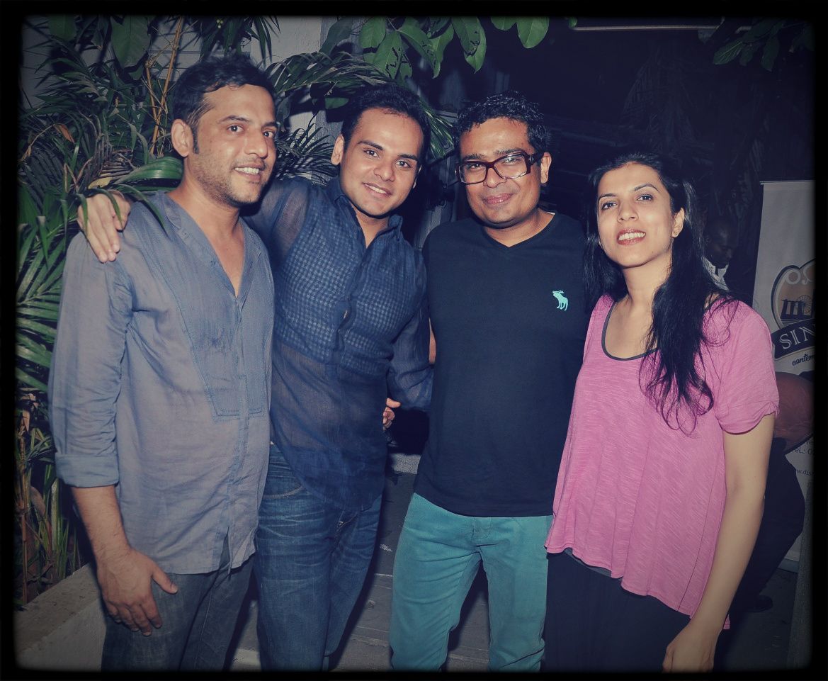 Tejas Mangeshkar, Ashiesh Shah, Jitish & Reena Kallat at OTLO @ Bhavishyavani Backyard on March 11, 2013