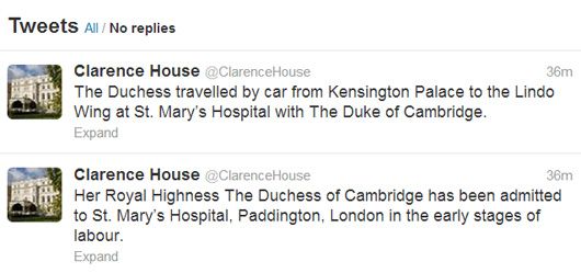 Clarence House Tweets