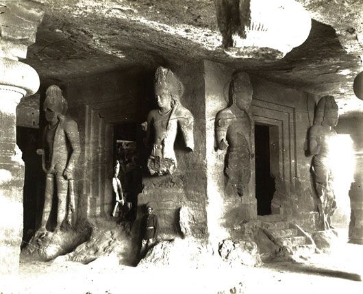 Unknown photographer, Bombay--Elephanta Cave Interior, ca. 1880, Collection Tasveer Foundation