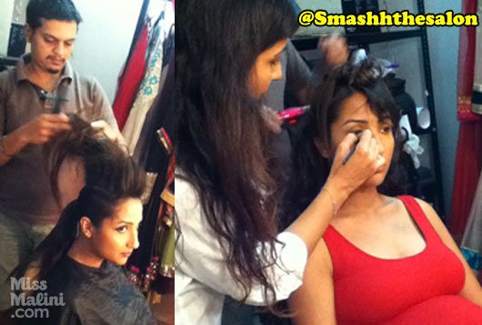 Smashh Salon on set