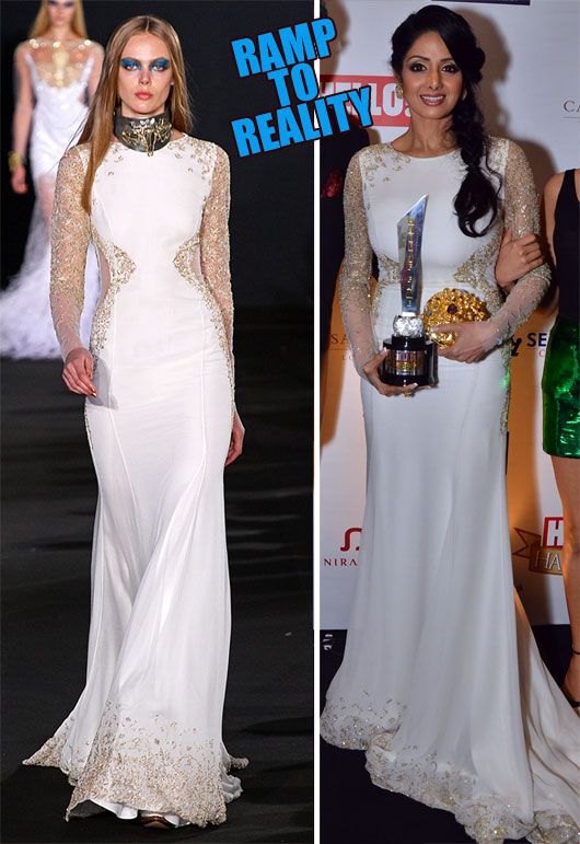Ramp to Reality: Sridevi in White Prabal Gurung Gown
