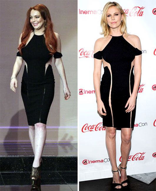 Lindsay Lohan and Charlize Theron