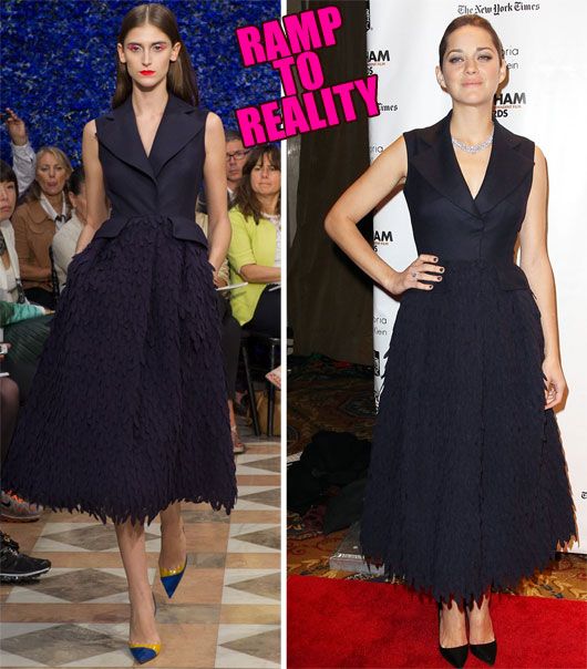 Ramp to Reality: Marion Cotillard in Christian Dior Haute Couture (Again)