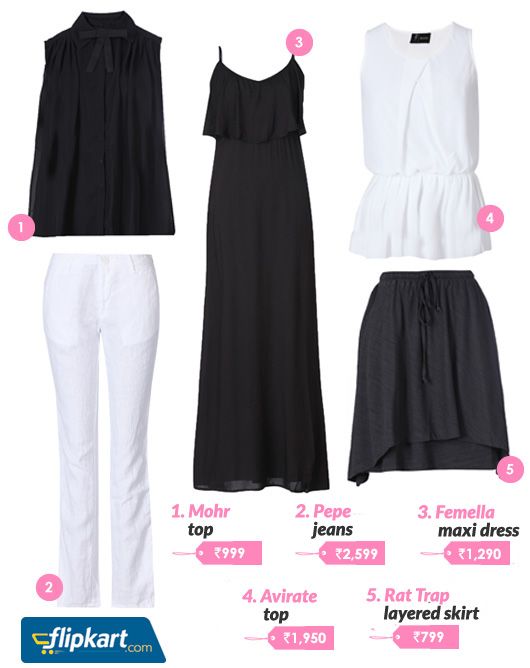 5 solid monochromatic pieces from Flipkart