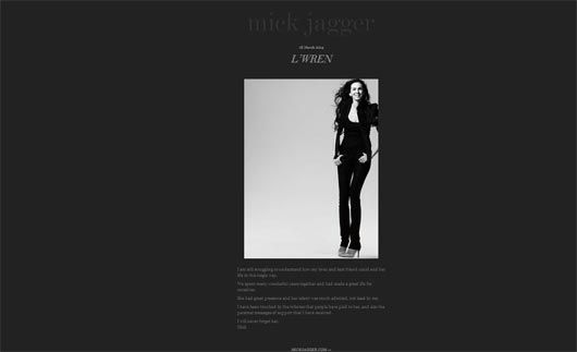 Mick's tribute on the website