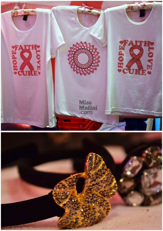 Stalls at Elle Breast Cancer Awareness