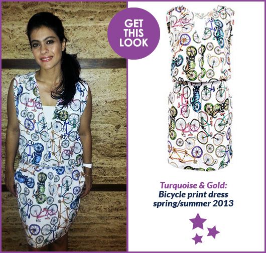 Get This Look: Kajol in Turquoise & Gold