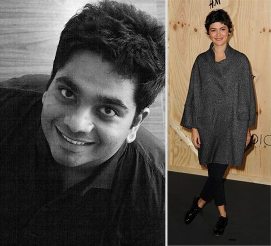 Nimish Shah (Image: Vogue.in) and Audrey Tautou (Image: Imworld.aufeminin.com)