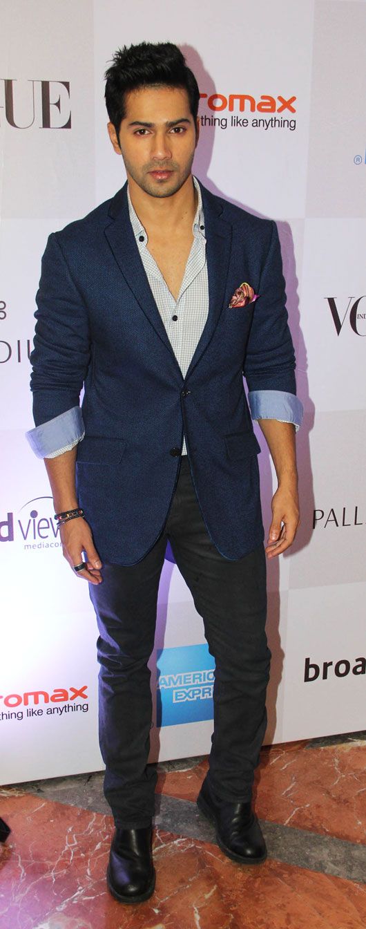 Varun Dhawan in Etro and Giorgio Armani