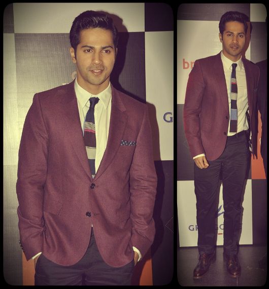 Varun Dhawan in Paul Smith at the 2013 GQ Best Dressed Party (Photo courtesy | GQ India)