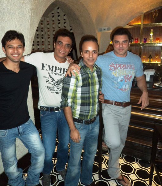 Sohail Khan extreme right) with friends