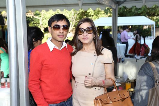 Ramola Bachchan with a friend