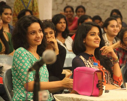 Vishakha Singh with students from Sophia College