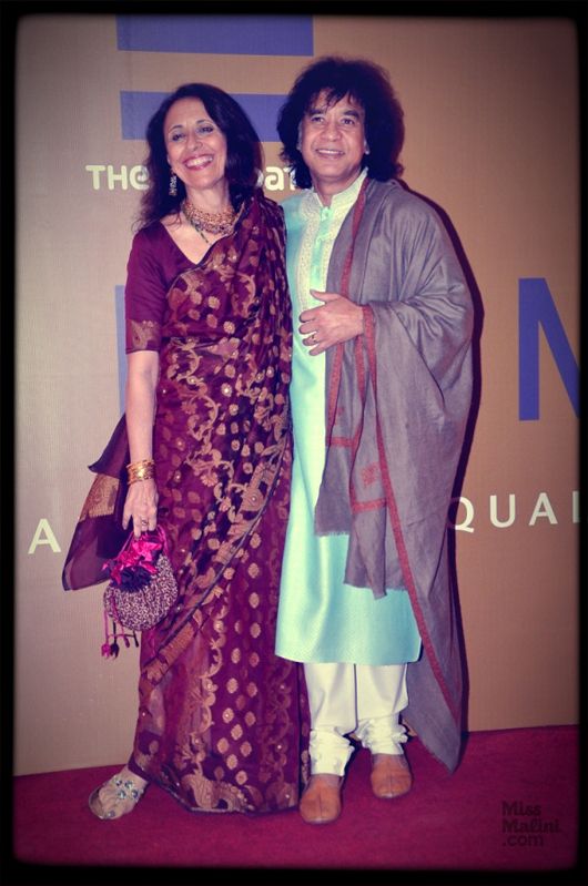 Zakir Hussain with wife Antonia at the “EQUATION 2013 – A Fundraiser FOR EQUALITY” on March 1, 2013
