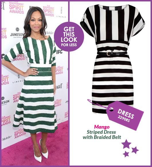 Get This Look For Less: Zoe Saldana’s Striped Number