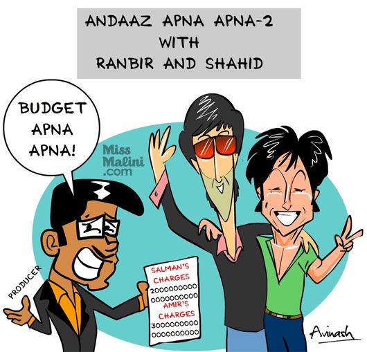 Shahid-Ranbir in Andaz Apna Apna 2?