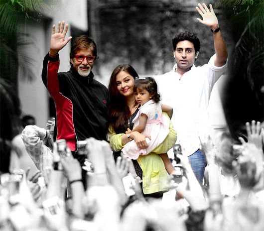 Aaradhya Bachchan Greets Big B’s Fans