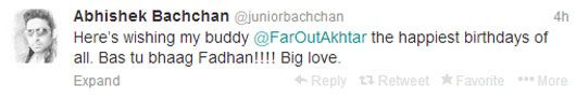 Abhishek Bachchan's tweet