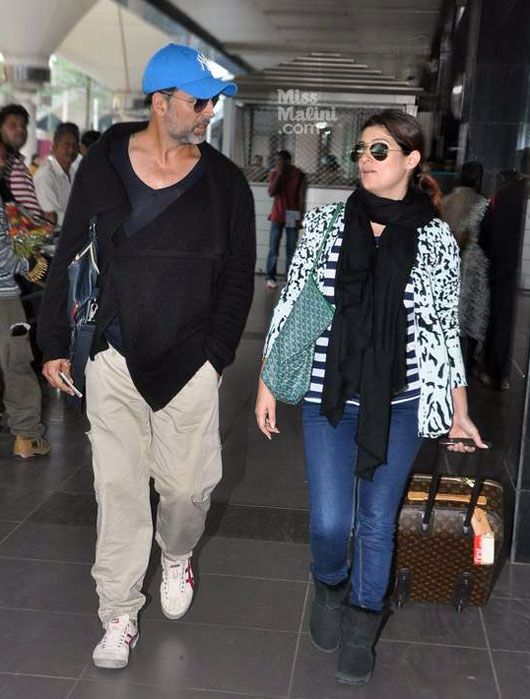 Airport Spotting: Twinkle & Akshay Kumar Return From a Holiday