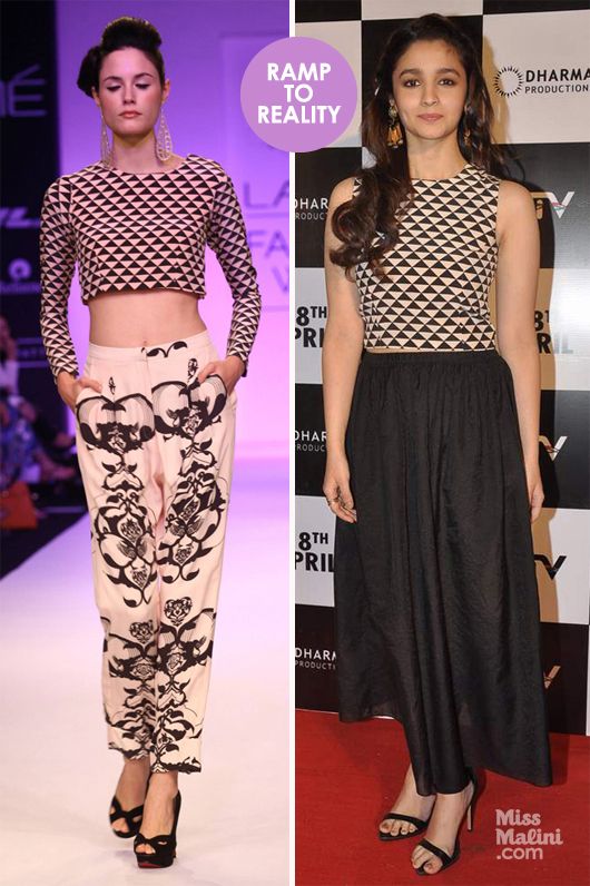 Ramp To Reality: Alia Bhatt in Payal Singhal at 2 States Trailer Launch