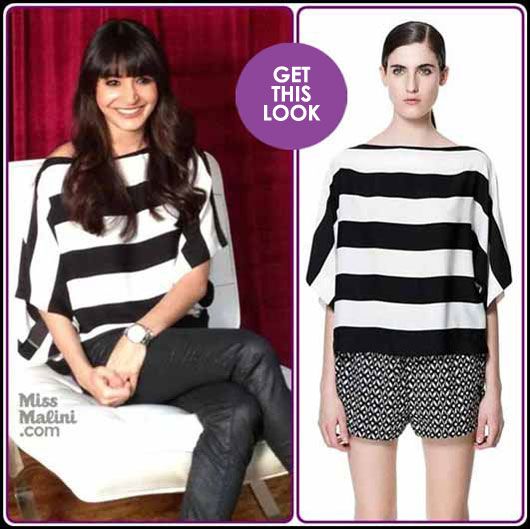 Get This Look: Anushka Sharma in Zara Bold Stripes
