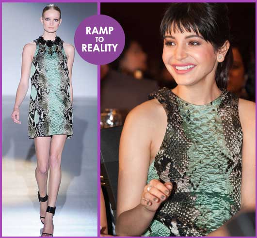 Ramp To Reality: Anushka Sharma in Python-Print Gucci