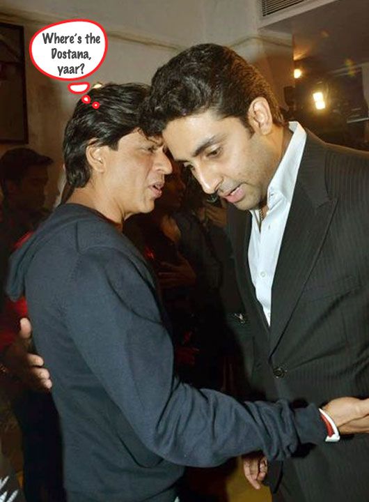 Shah Rukh Khan & Abhishek Bachchan (photo courtesy | indiatimes.com)
