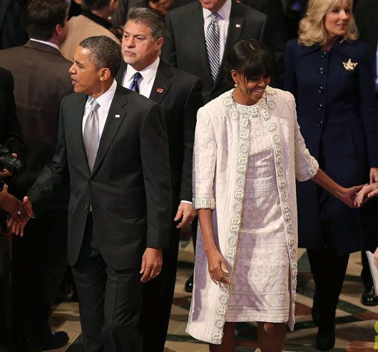 First Lady Michelle Obama Wears Indian Designer Naeem Khan