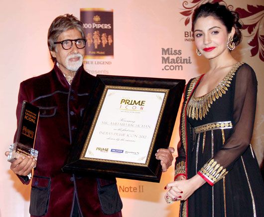Photos: Amitabh Bachchan Felicitated as ‘India’s Prime Icon’ by Priyanka Chopra and Anushka Sharma