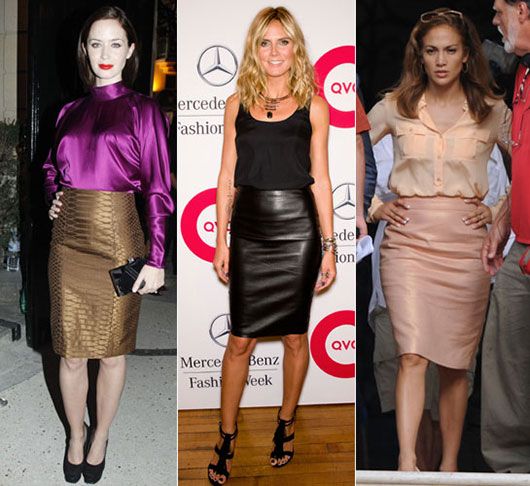 Celebs in pencil skirts