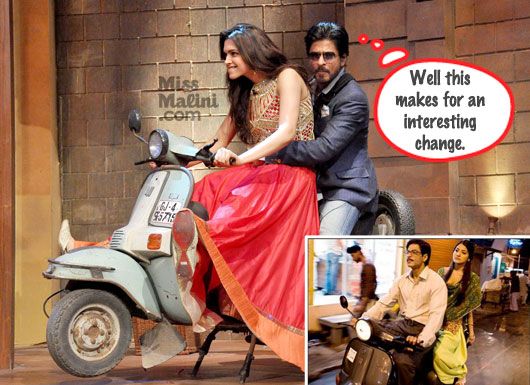 Deepika Padukone Takes Shah Rukh Khan for a Ride