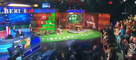 Hobbit Week set on The Colbert Report (photo: colbertnewshub.com)