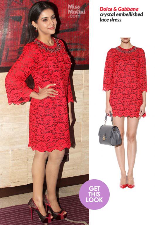 Get This Look: Asin in Racy Red Lace by Dolce & Gabbana | MissMalini