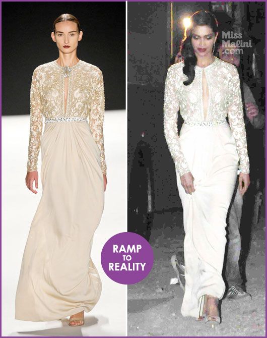 Ramp to Reality: Deepika Padukone in Naeem Khan Gown