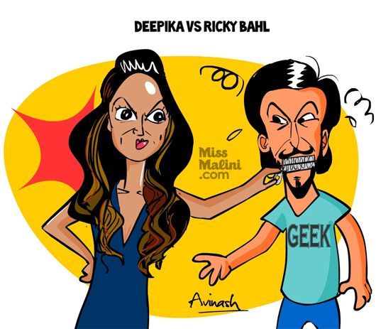 Deepika & Ranveer Singh cartoon