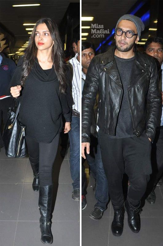 Airport Spotting: Deepika Padukone &#038; Ranveer Singh Return From New York!