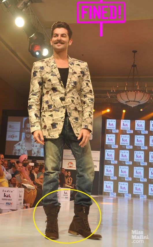Fined! Neil Nitin Mukesh Commits a Fashion Blunder on the Ramp
