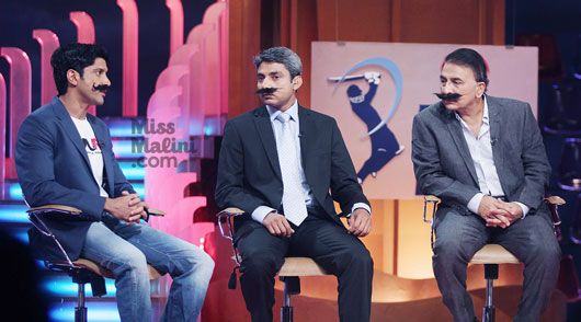 Farhan Akhtar, Ajay Jadeja and Sunil Gawaskar