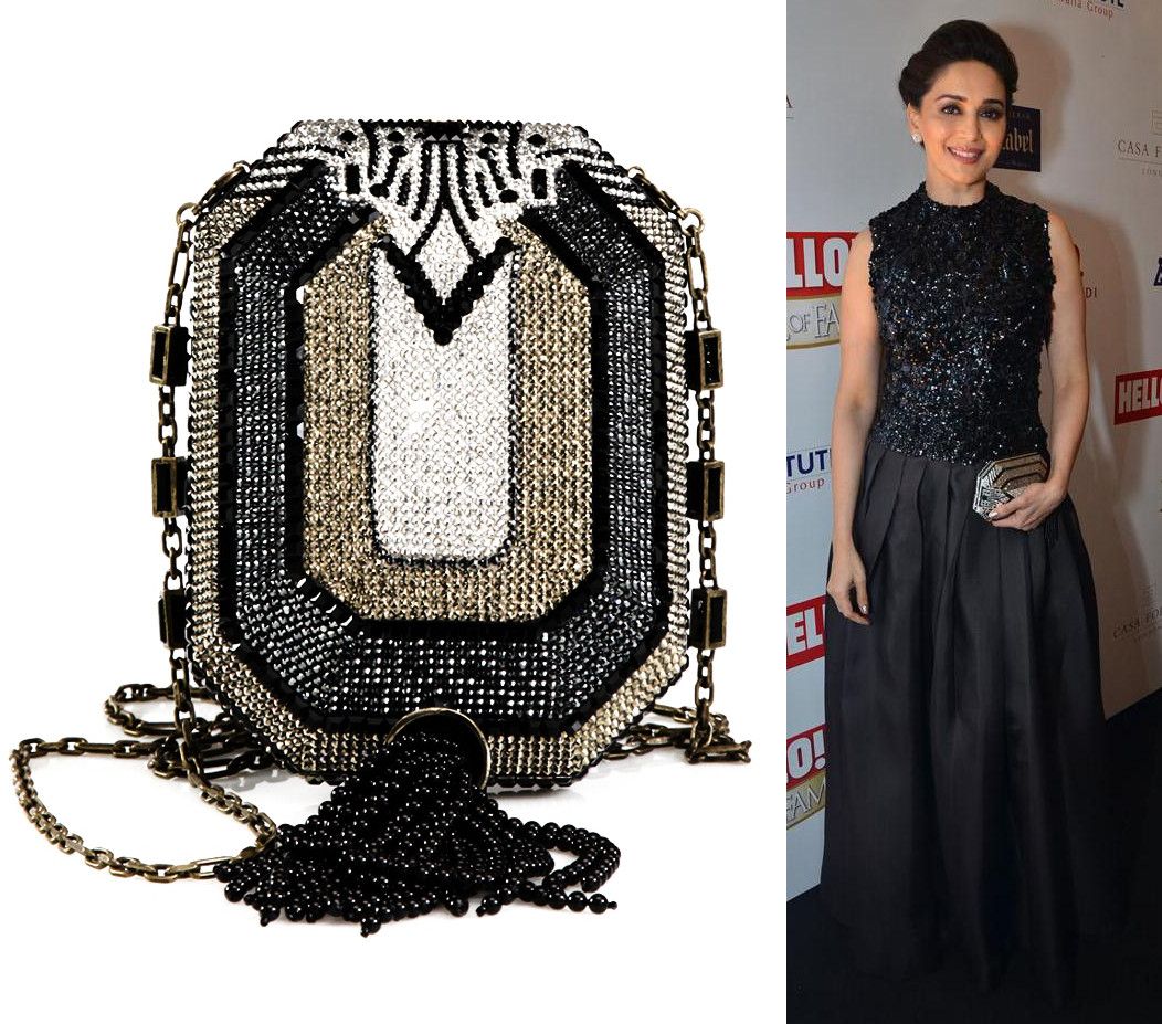 Madhuri Dixit-Nene with Judith Leiber 'NS Octagon' clutch at the 2012 Hello! Hall of Fame Awards