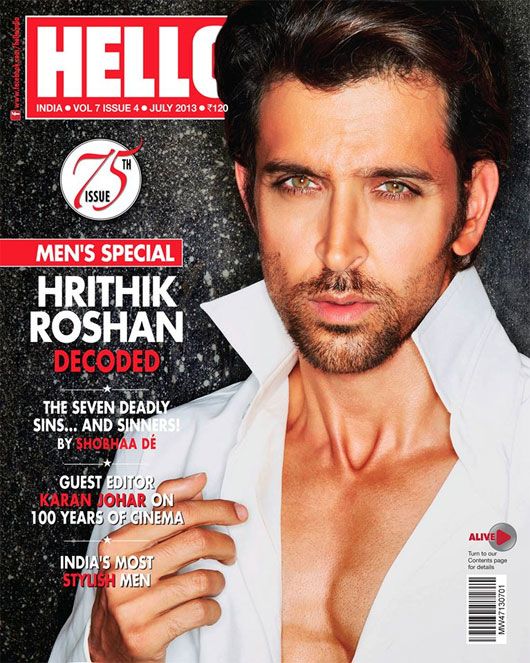 Hrithik Roshan Smoulders on the Cover of Hello!