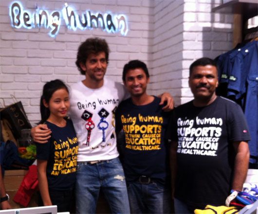 Hrithik Roshan at the Being Human store