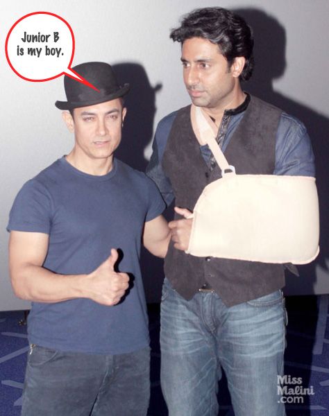 Aamir Khan and Abhishek Bachchan