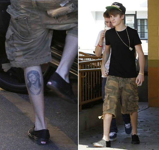 Justin Bieber Jesus tattoo (photo courtesy | gossiponthis.com)