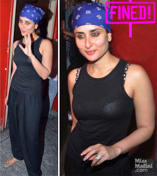 Fined! Kareena Kapoor Khan for Dressing Down