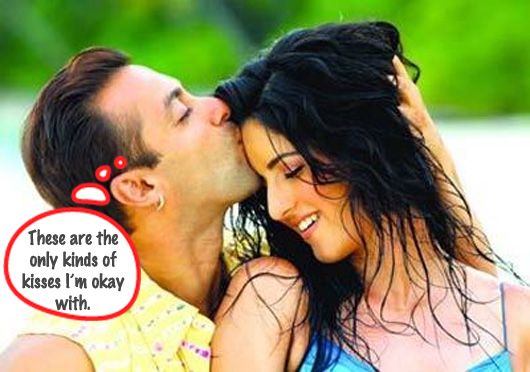 Salman Khan and Katrina Kaif kissing